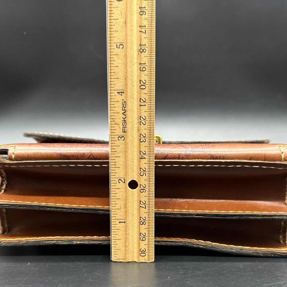 Patricia Nash Brown Leather Crossbody Shoulder Bag Purse Removable Strap Clutch - Picture 13 of 13